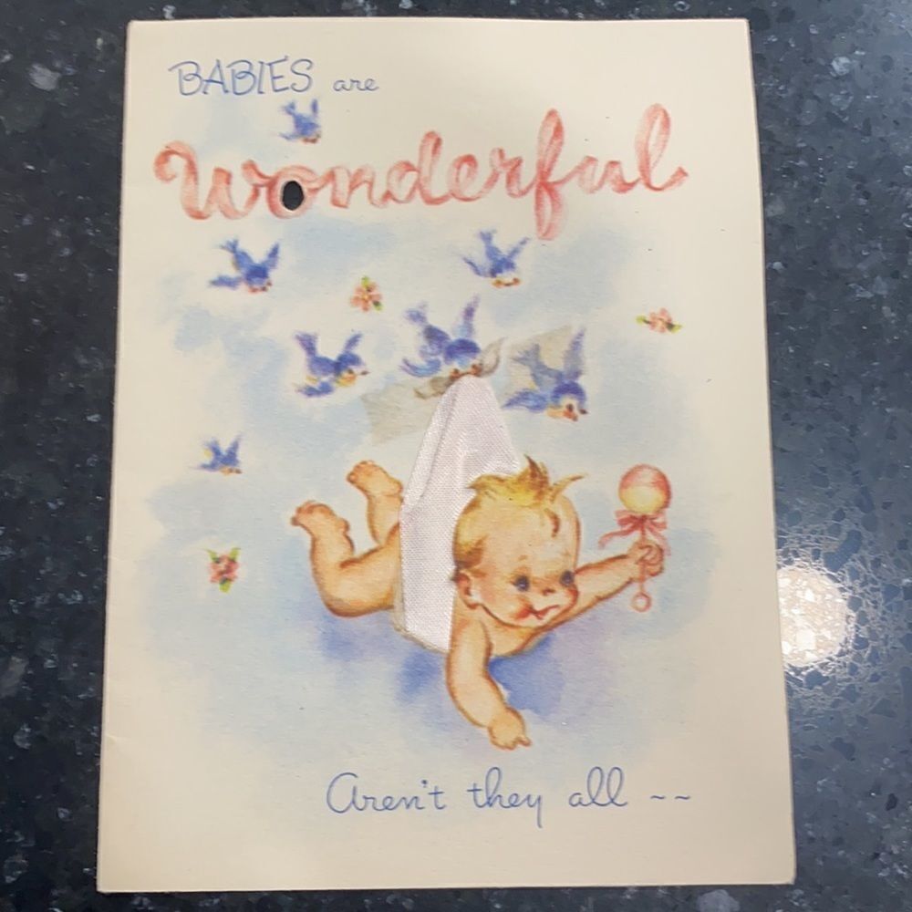 Vintage VTG Baby Shower Attival Cards Note Cards - Picture 2 of 10